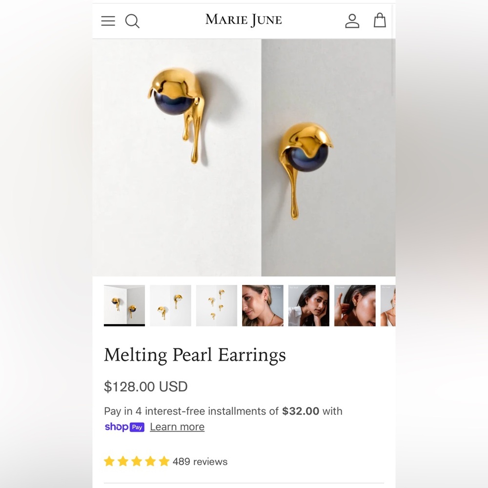 Melting Pearl Earrings